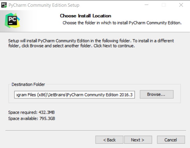 PyCharm install 2